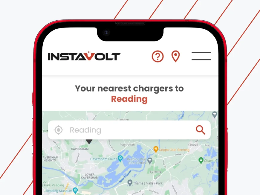 Instavolt map on mobile phone