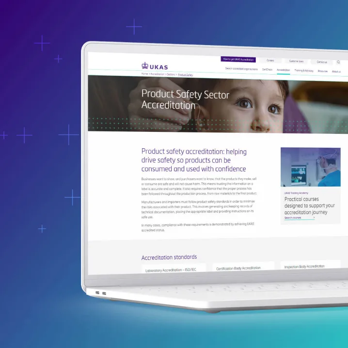 UKAS website example