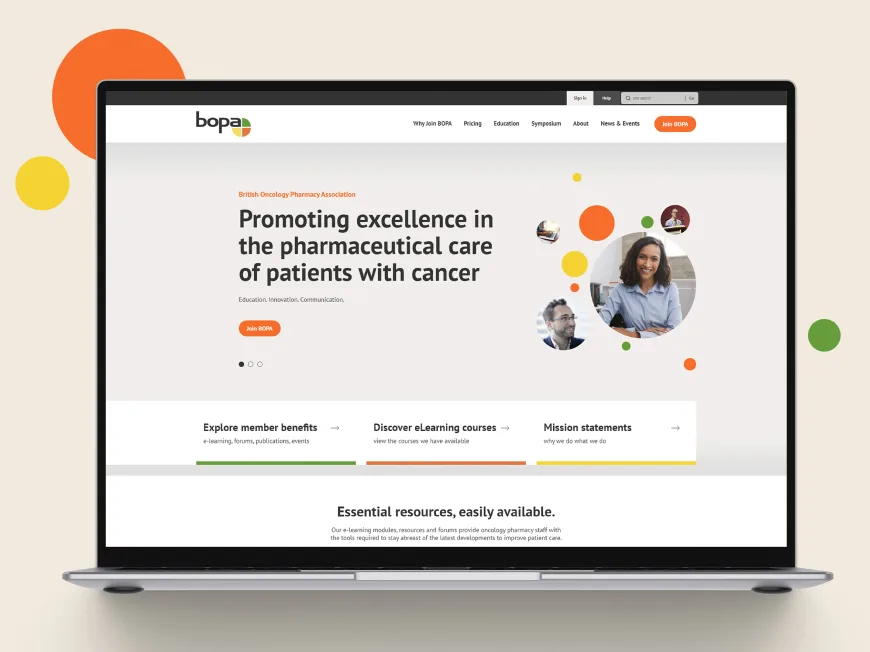 BOPA homepage laptop