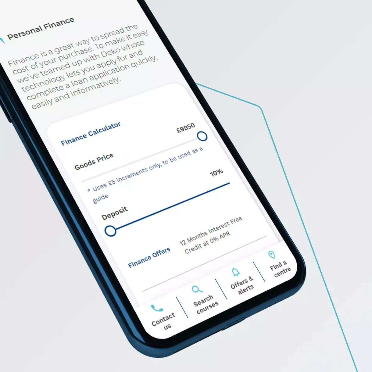 Device showing Logic4training website
