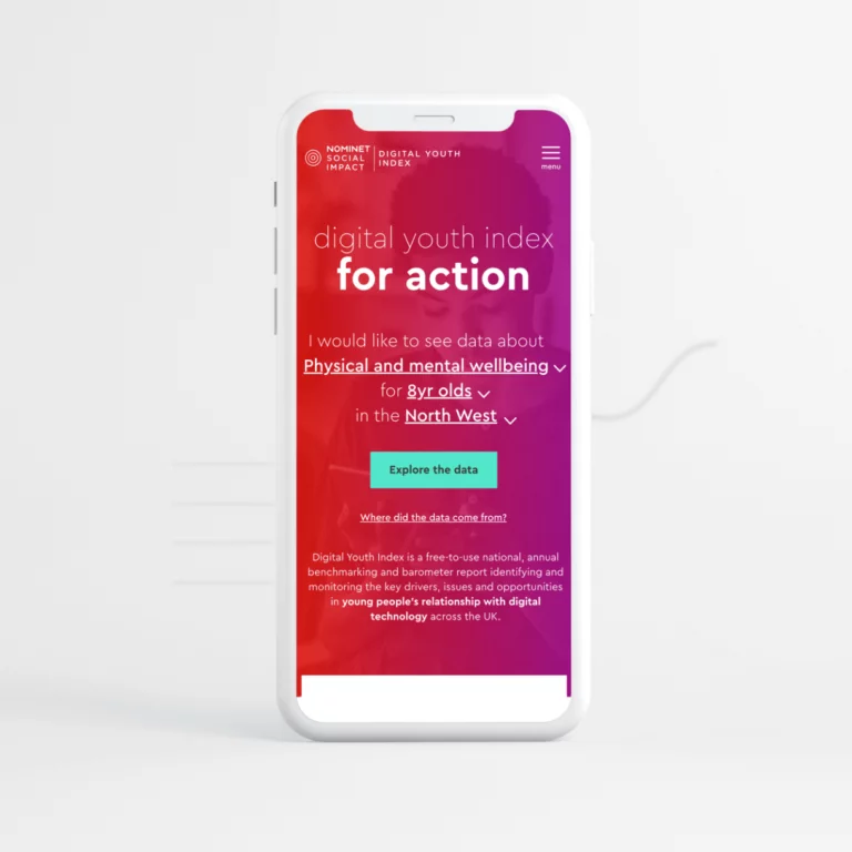 Device showing Nominet Digital Youth Index