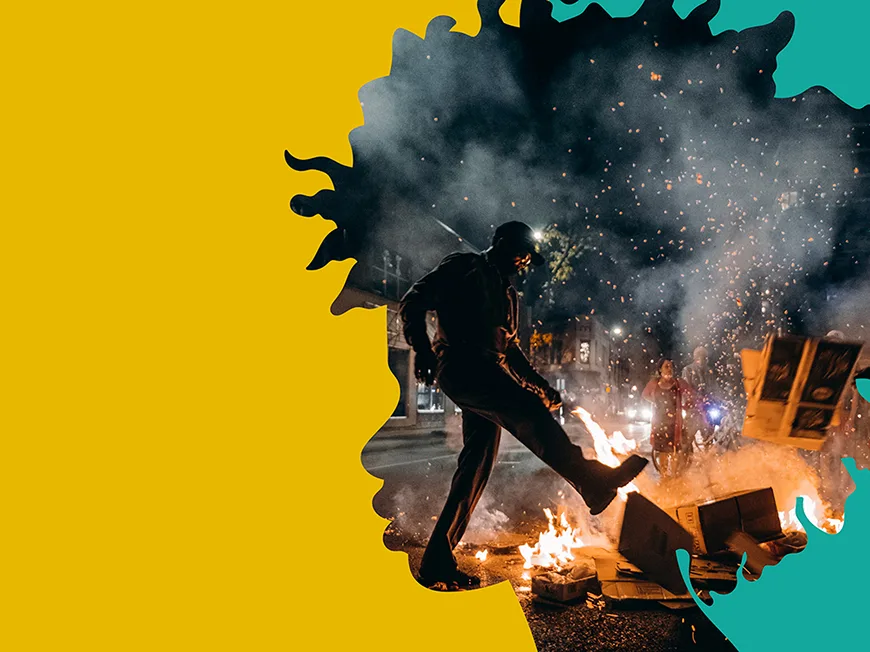 EAA pattern and silhouette of a head side on