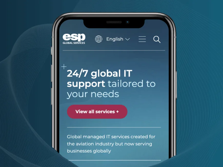 ESP website on phone screen