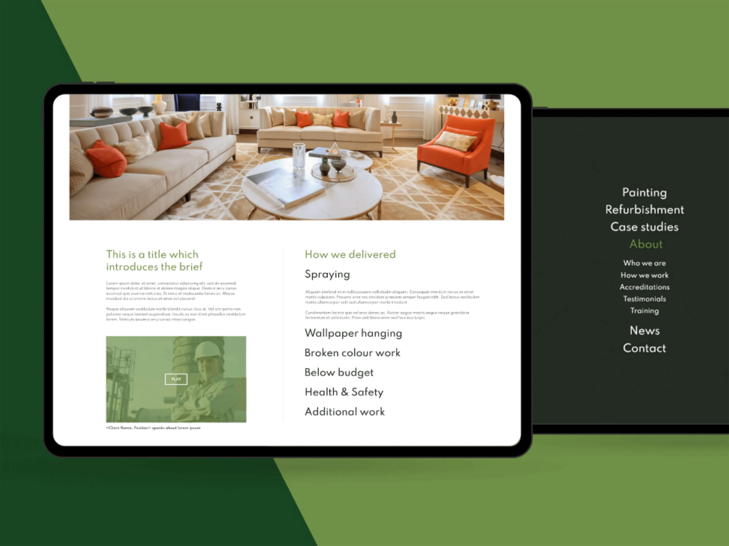 AC Beck tablet responsive displays