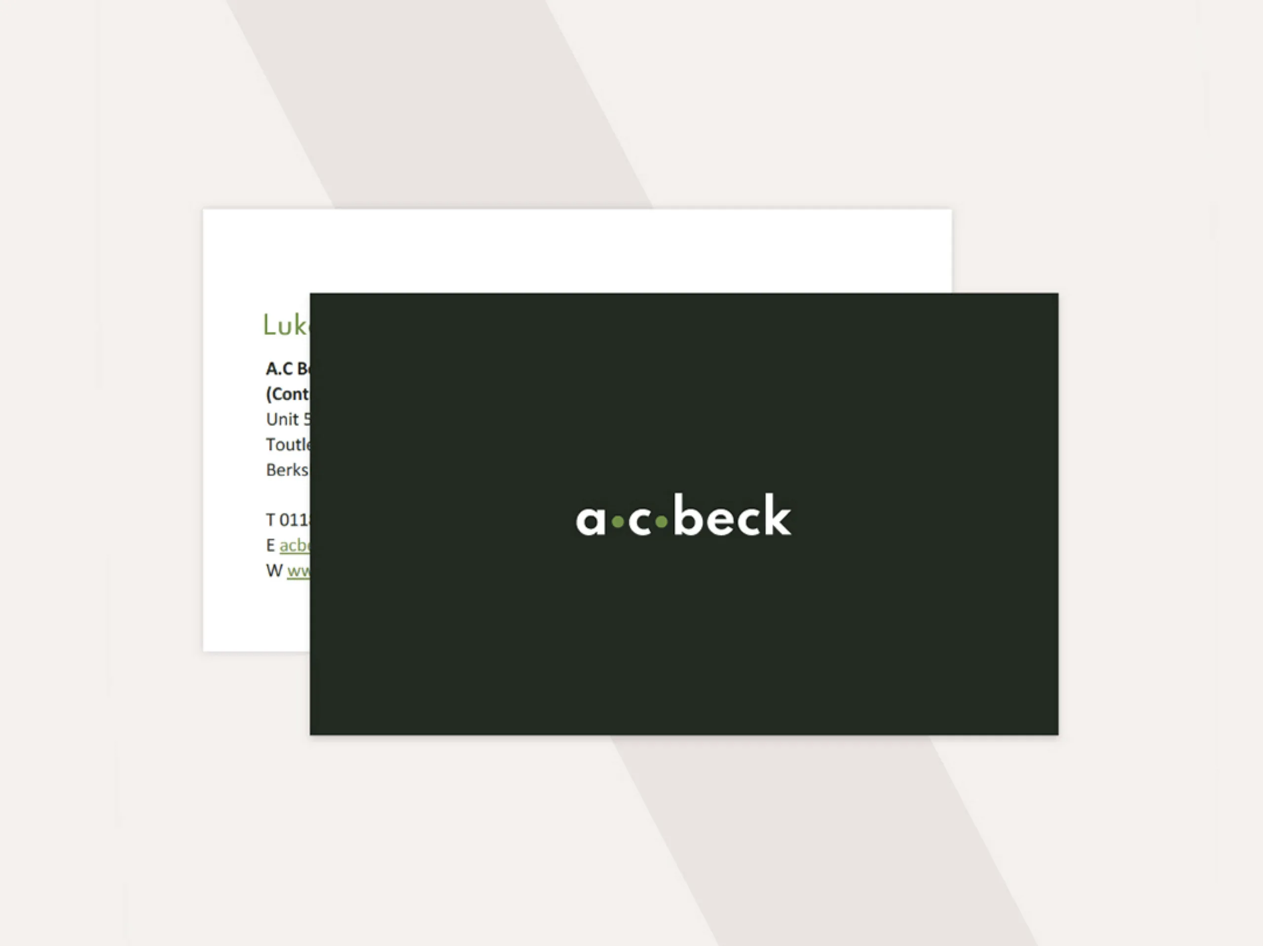AC Beck business card design