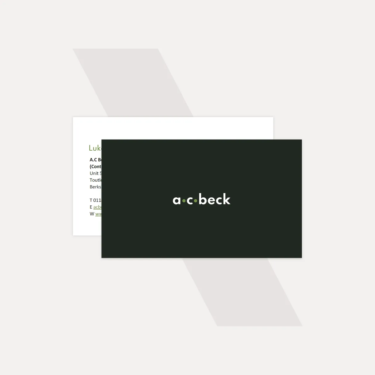 AC Beck Business Card