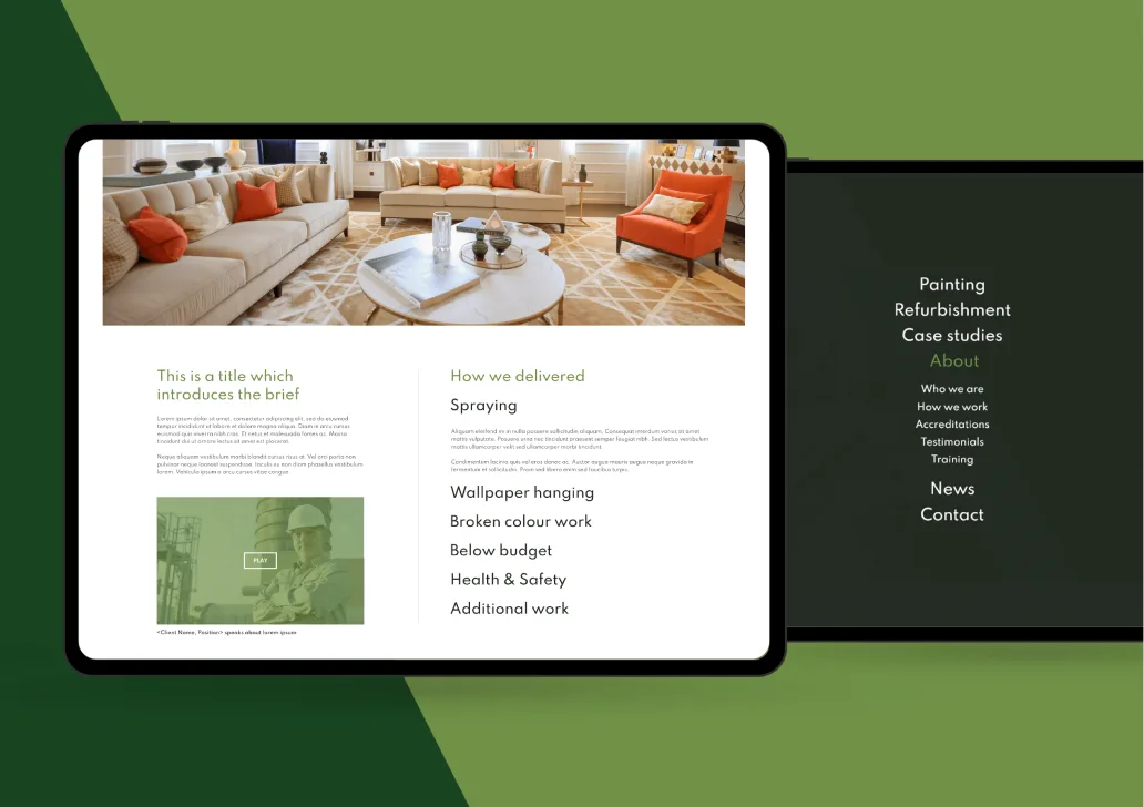 A device showing the AC Beck website