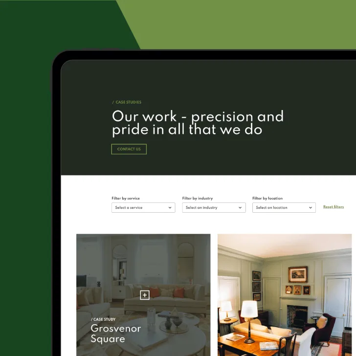 A device showing the AC Beck website