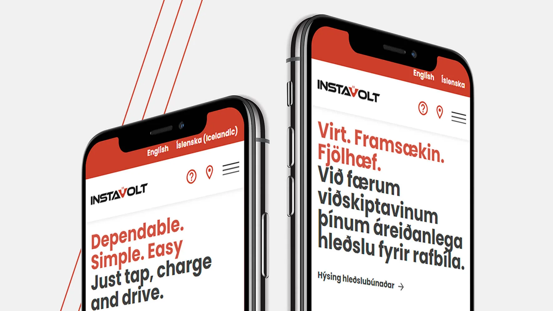 Devices showing the InstaVolt website