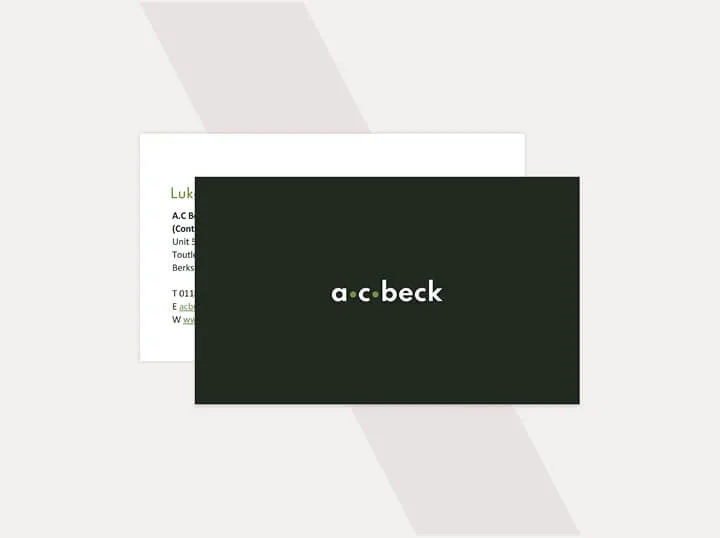 a.c. beck business card