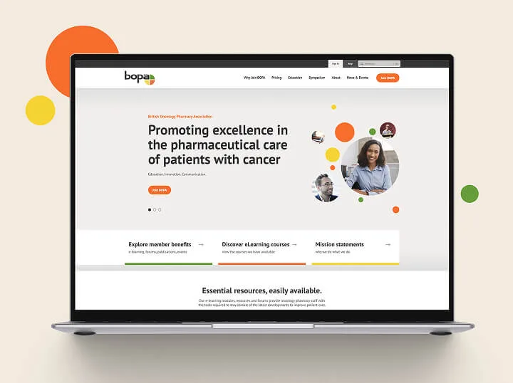 Laptop showing BOPA website