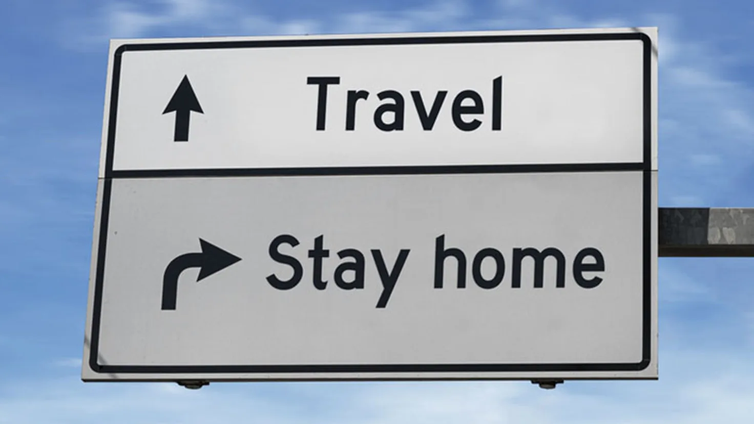 Covid Sign travel stay home