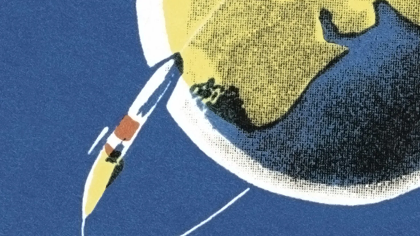 Image of the globe and a rocket