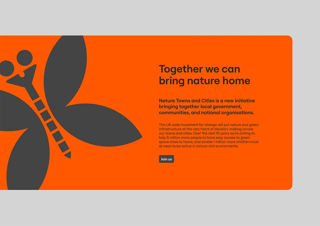 Desktop layout of text module with a butterfly