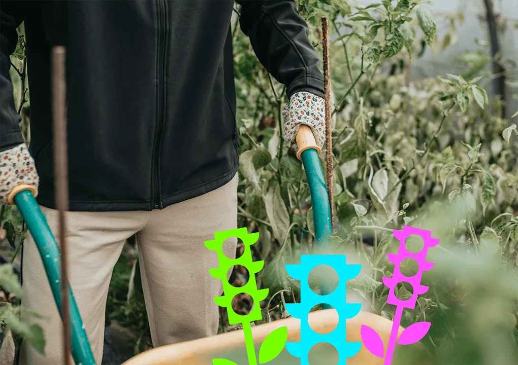 Man with a wheel barrow