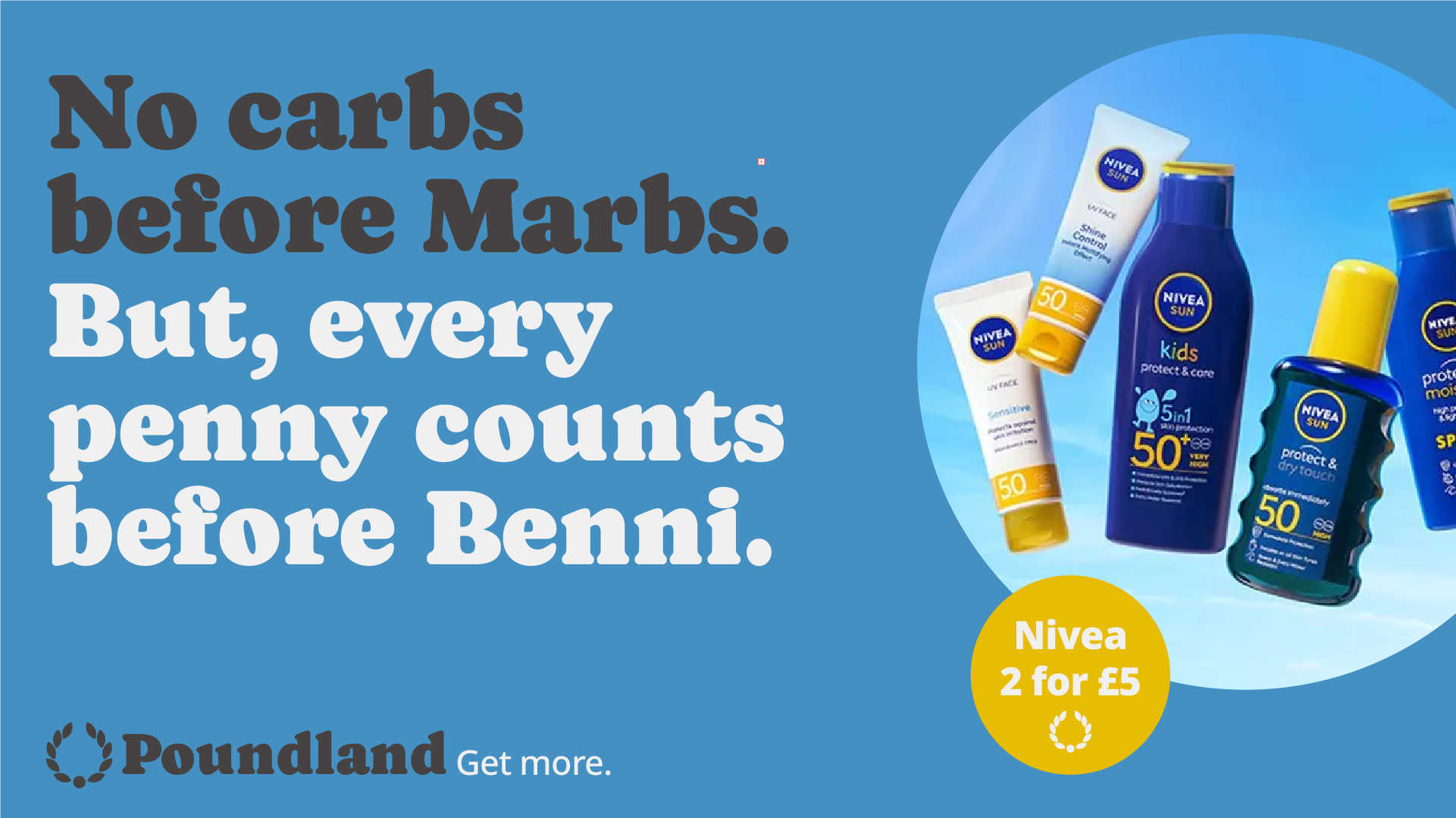 Poundland rebranded advert for Nivea suncream